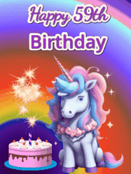 Happy Birthday Age 59 GIF, 59th Birthday GIF