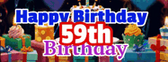 Happy Birthday Age 59 GIF, 59th Birthday GIF