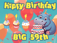 Happy Birthday Age 59 GIF, 59th Birthday GIF