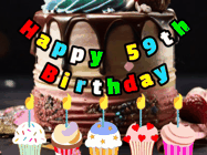 Happy Birthday Age 59 GIF, 59th Birthday GIF