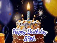 Happy Birthday Age 59 GIF, 59th Birthday GIF