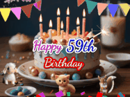 Happy Birthday Age 59 GIF, 59th Birthday GIF