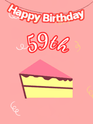 Happy Birthday Age 59 GIF, 59th Birthday GIF