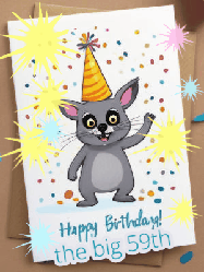 Happy Birthday Age 59 GIF, 59th Birthday GIF