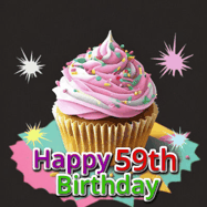 Happy Birthday Age 59 GIF, 59th Birthday GIF