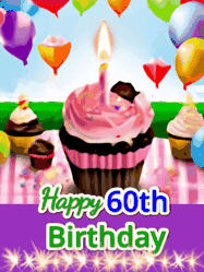 Happy Birthday Age 60 GIF, 60th Birthday GIF