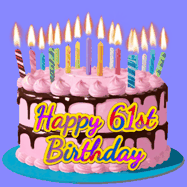 Happy Birthday Age 61 GIF, 61st Birthday GIF