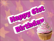 Happy Birthday Age 61 GIF, 61st Birthday GIF