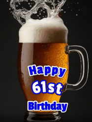 Happy Birthday Age 61 GIF, 61st Birthday GIF