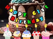 Happy Birthday Age 61 GIF, 61st Birthday GIF