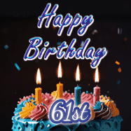 Happy Birthday Age 61 GIF, 61st Birthday GIF