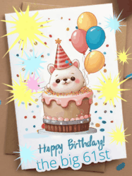 Happy Birthday Age 61 GIF, 61st Birthday GIF
