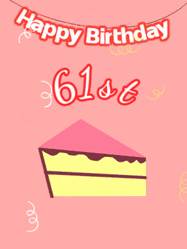 Happy Birthday Age 61 GIF, 61st Birthday GIF