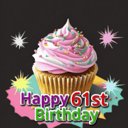 Happy Birthday Age 61 GIF, 61st Birthday GIF