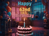 Happy Birthday Age 62 GIF, 62nd Birthday GIF