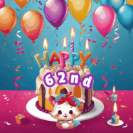 Happy Birthday Age 62 GIF, 62nd Birthday GIF