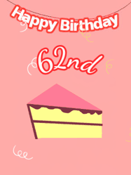 Happy Birthday Age 62 GIF, 62nd Birthday GIF