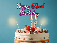 Happy Birthday Age 62 GIF, 62nd Birthday GIF