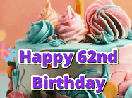 Happy Birthday Age 62 GIF, 62nd Birthday GIF