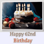 Happy Birthday Age 62 GIF, 62nd Birthday GIF
