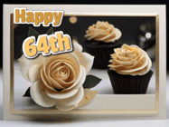 Happy Birthday Age 64 GIF, 64th Birthday GIF