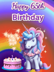 Happy Birthday Age 65 GIF, 65th Birthday GIF