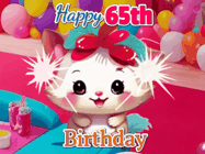 Happy Birthday Age 65 GIF, 65th Birthday GIF