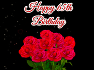 Happy Birthday Age 65 GIF, 65th Birthday GIF