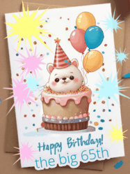 Happy Birthday Age 65 GIF, 65th Birthday GIF