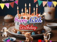 Happy Birthday Age 65 GIF, 65th Birthday GIF