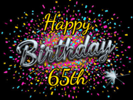 Happy Birthday Age 65 GIF, 65th Birthday GIF