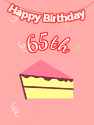 Happy Birthday Age 65 GIF, 65th Birthday GIF