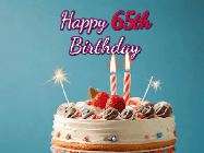 Happy Birthday Age 65 GIF, 65th Birthday GIF