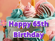 Happy Birthday Age 65 GIF, 65th Birthday GIF