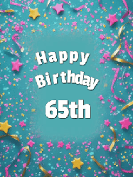 Happy Birthday Age 65 GIF, 65th Birthday GIF