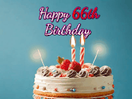 Happy Birthday Age 66 GIF, 66th Birthday GIF