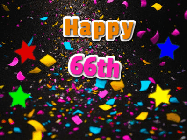 Happy Birthday Age 66 GIF, 66th Birthday GIF