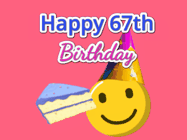 Happy Birthday Age 67 GIF, 67th Birthday GIF