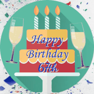 Happy Birthday Age 67 GIF, 67th Birthday GIF
