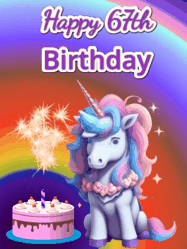 Happy Birthday Age 67 GIF, 67th Birthday GIF