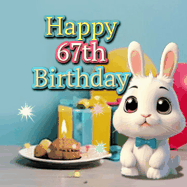 Happy Birthday Age 67 GIF, 67th Birthday GIF