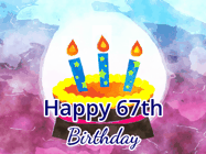 Happy Birthday Age 67 GIF, 67th Birthday GIF