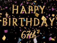 Happy Birthday Age 67 GIF, 67th Birthday GIF