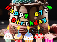 Happy Birthday Age 67 GIF, 67th Birthday GIF