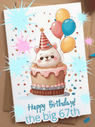 Happy Birthday Age 67 GIF, 67th Birthday GIF