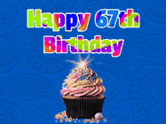 Happy Birthday Age 67 GIF, 67th Birthday GIF