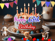 Happy Birthday Age 67 GIF, 67th Birthday GIF
