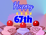 Happy Birthday Age 67 GIF, 67th Birthday GIF
