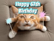 Happy Birthday Age 67 GIF, 67th Birthday GIF