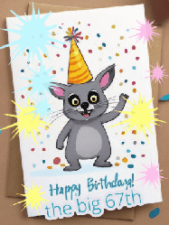 Happy Birthday Age 67 GIF, 67th Birthday GIF